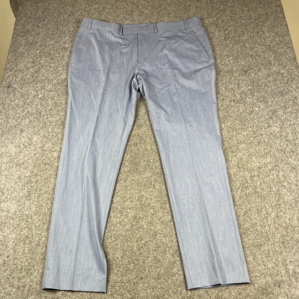 Kenneth Cole Reaction Techni-Cole Mens 42W x 31L Light Blue Dress Pants NEW